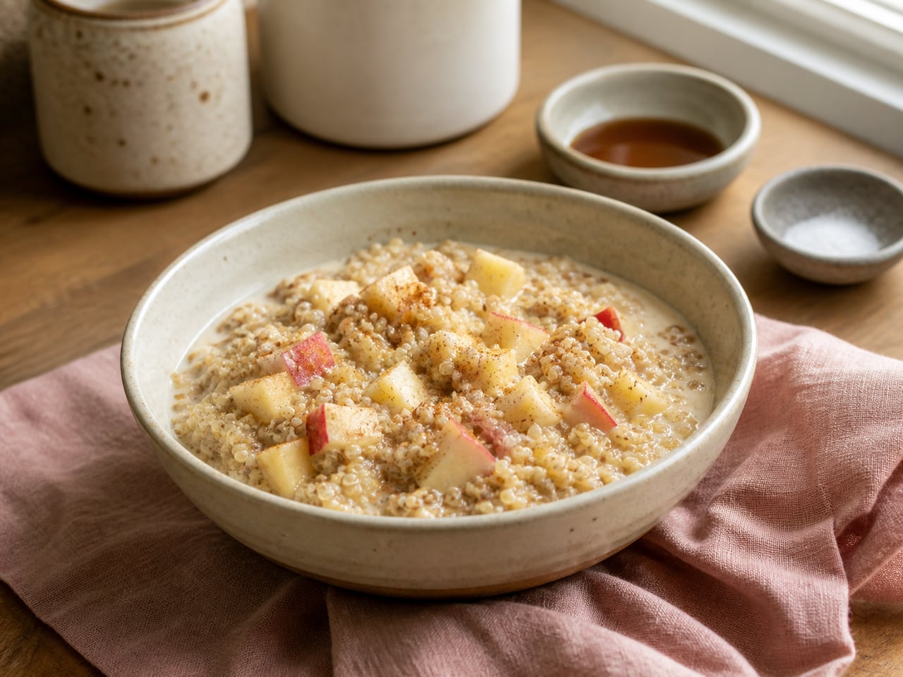 Apple-Cinnamon Quinoa Breakfast Bowl