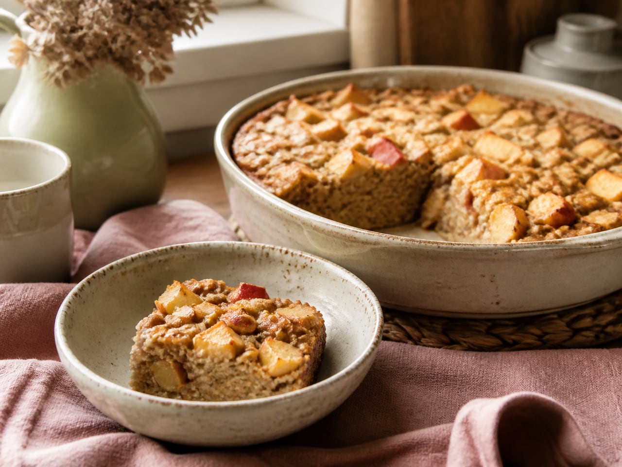 Cardamom Apple & Almond Baked Oats