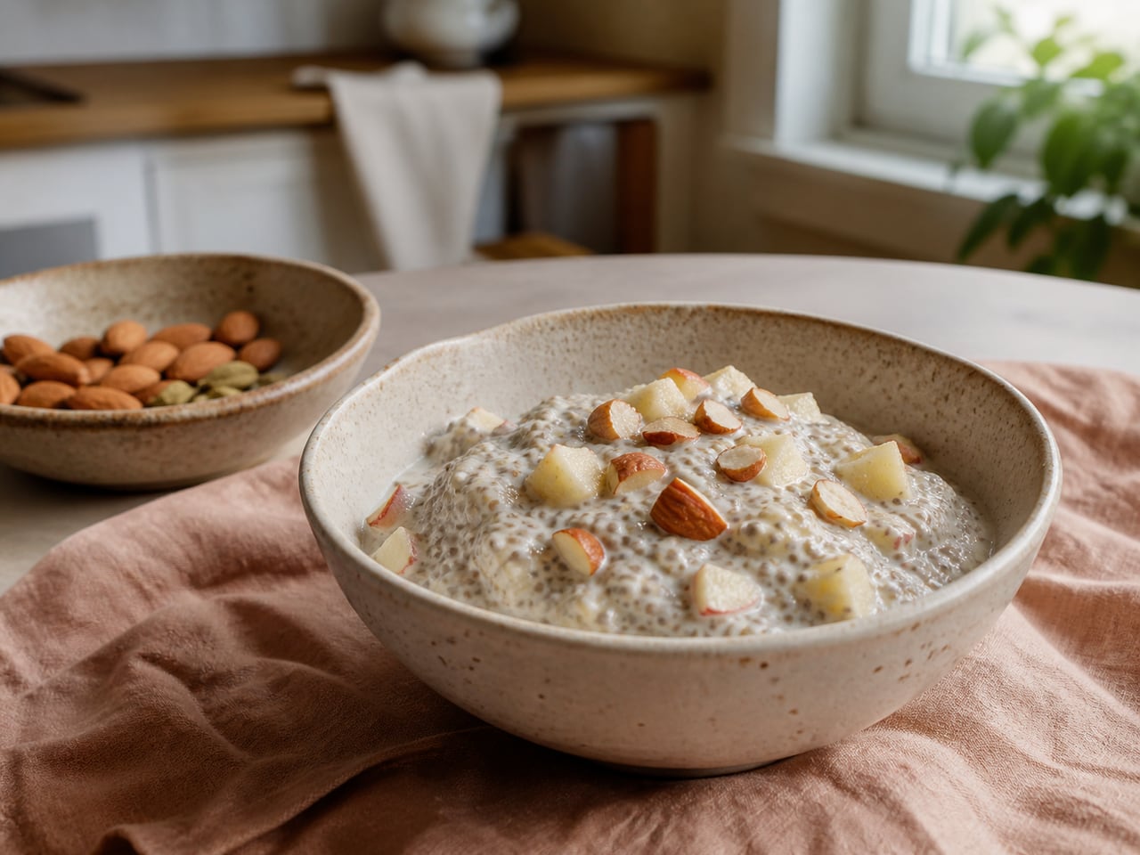 Cardamom Apple & Almond Chia Pudding