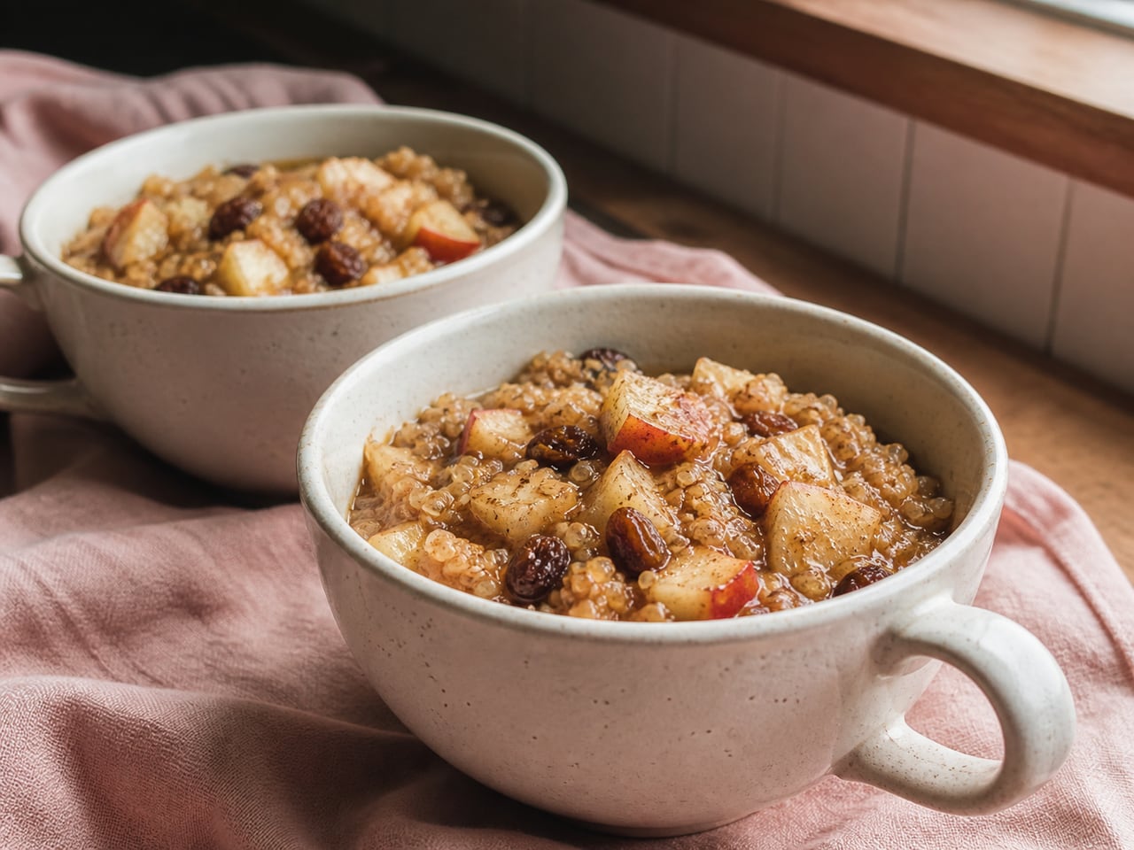 Microwave Apple-Quinoa Breakfast Cups