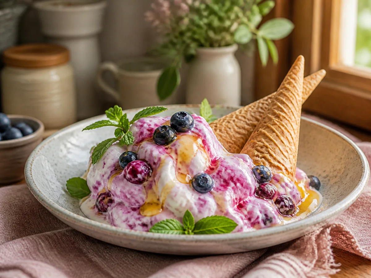 1-minute berry ice cream