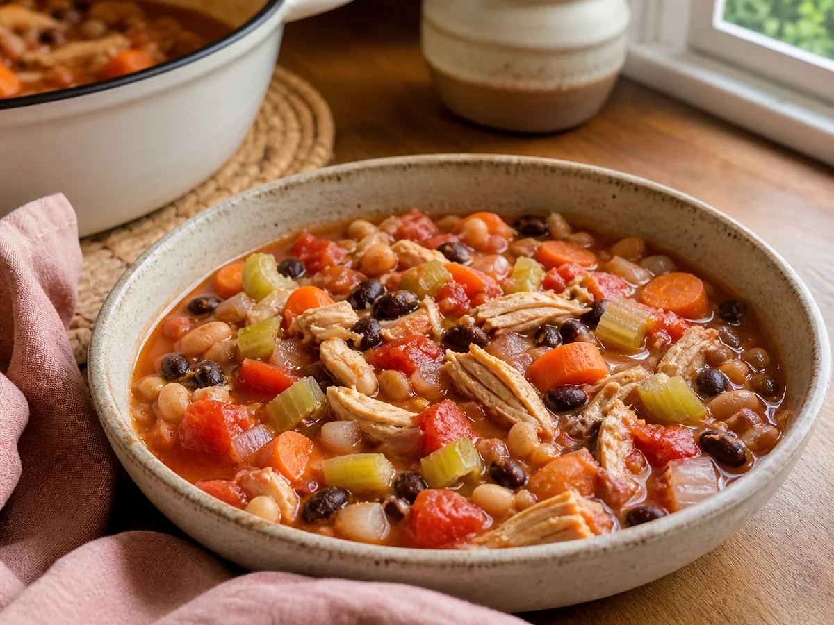 1-Pot, 3-Bean Chicken Stew