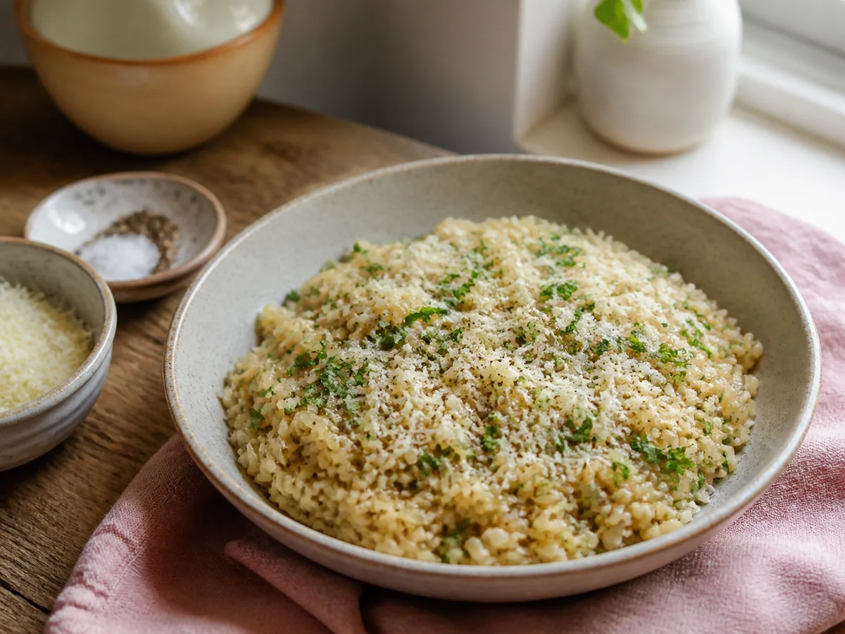15-minute Lemon Parmesan Brown Rice