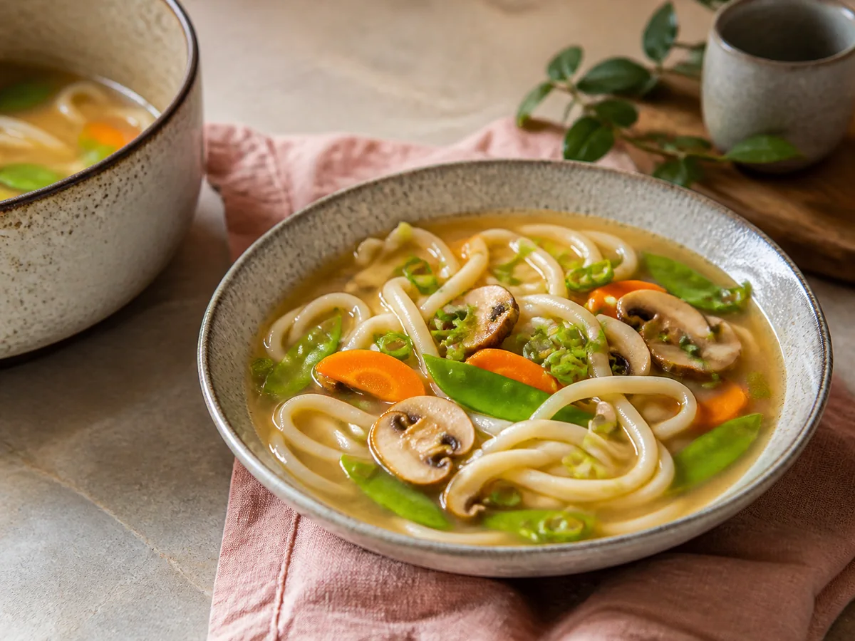 15 Minute Udon Miso Noodle Soup
