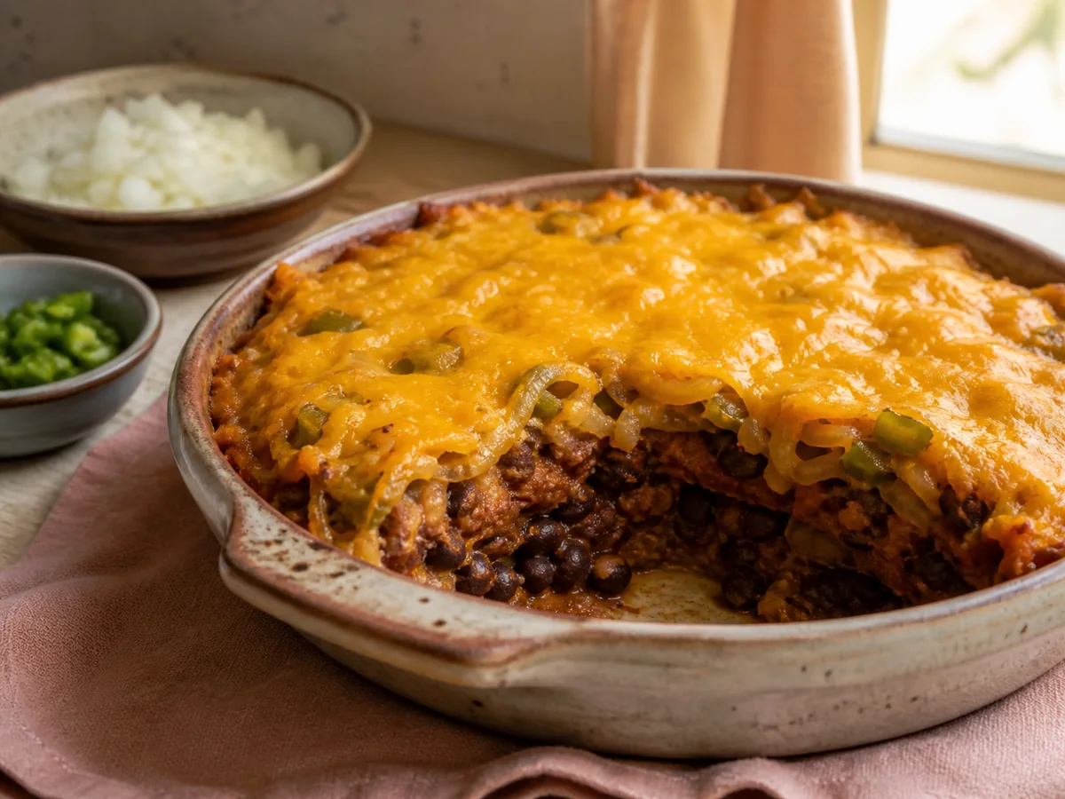 3-Layer Cheese and Bacon Baked Beans