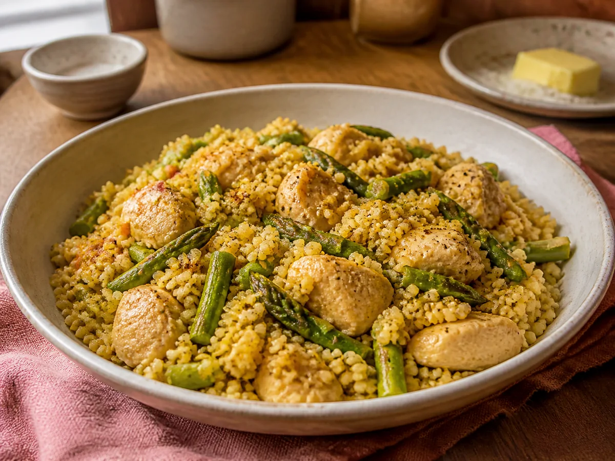 30-Minute (One-Pot) Lemon Chicken & Asparagus Couscous