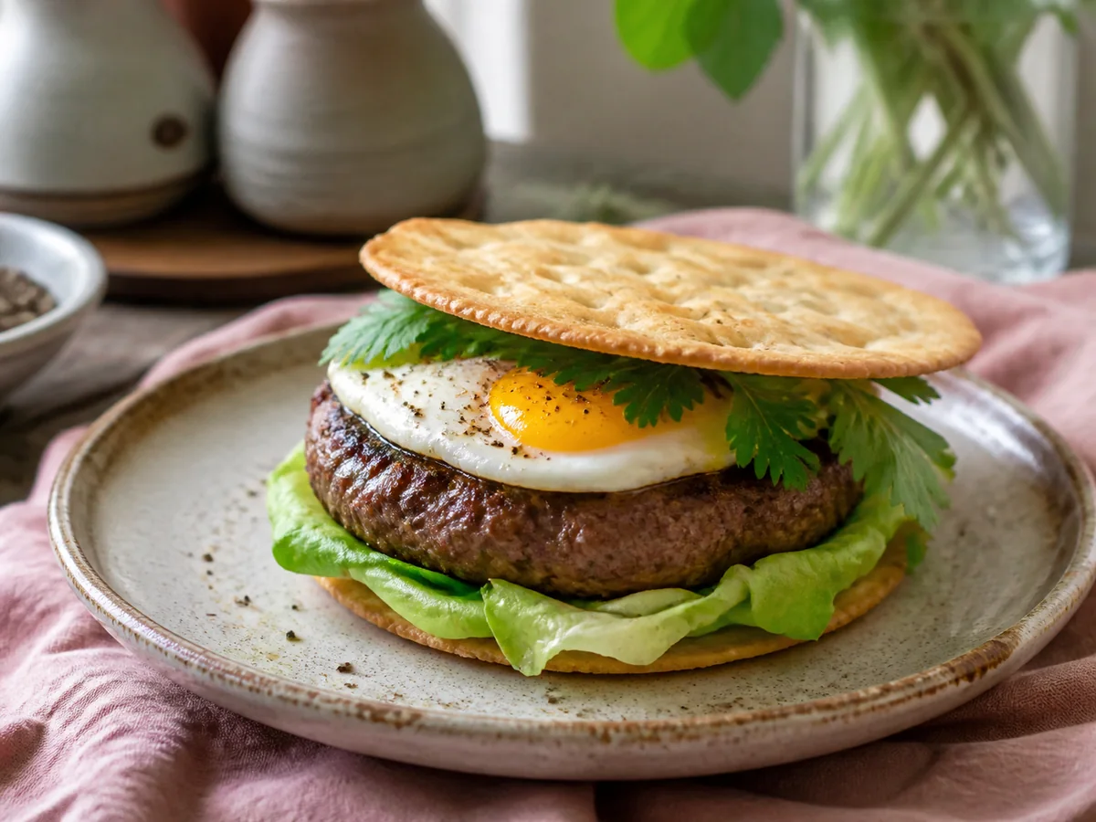 A cracking burger