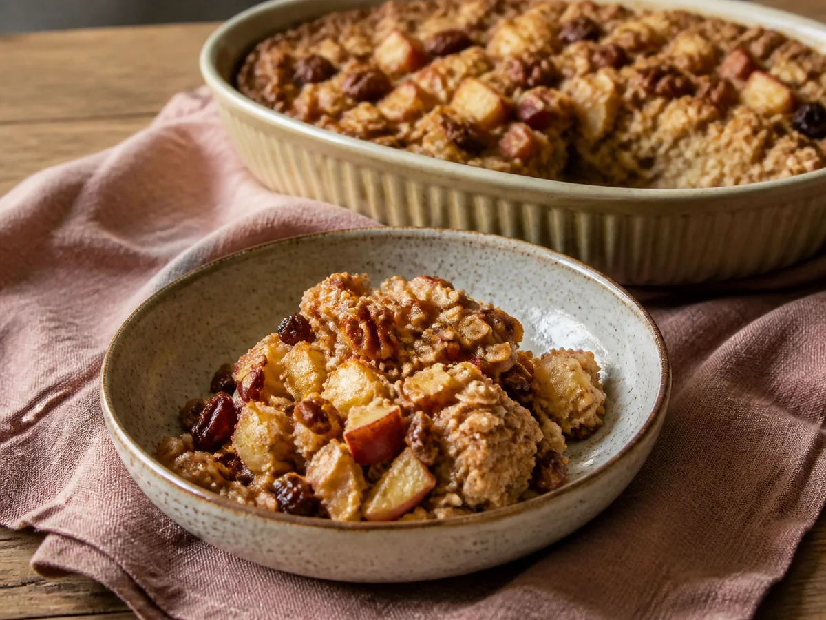 Apples and Cinnamon Baked Oatmeal
