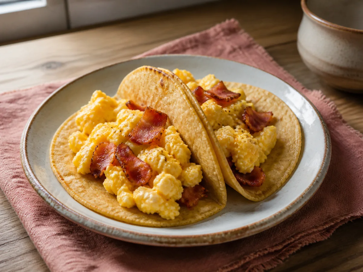 Bacon and Egg Breakfast Tacos