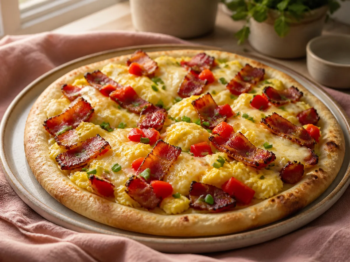 Bacon, Egg & Cheese Breakfast Pizza