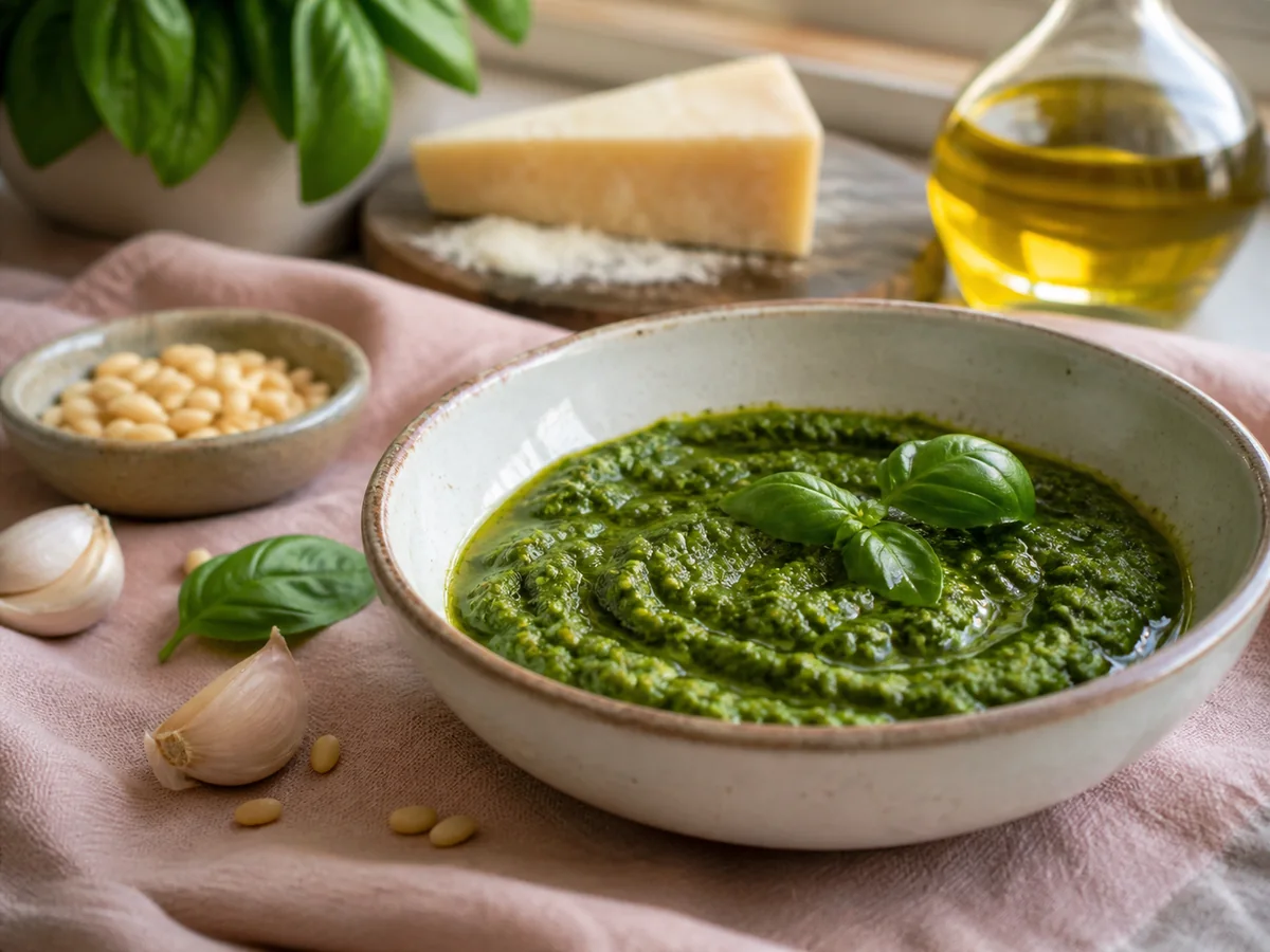 Basil Pesto (for breakfast)