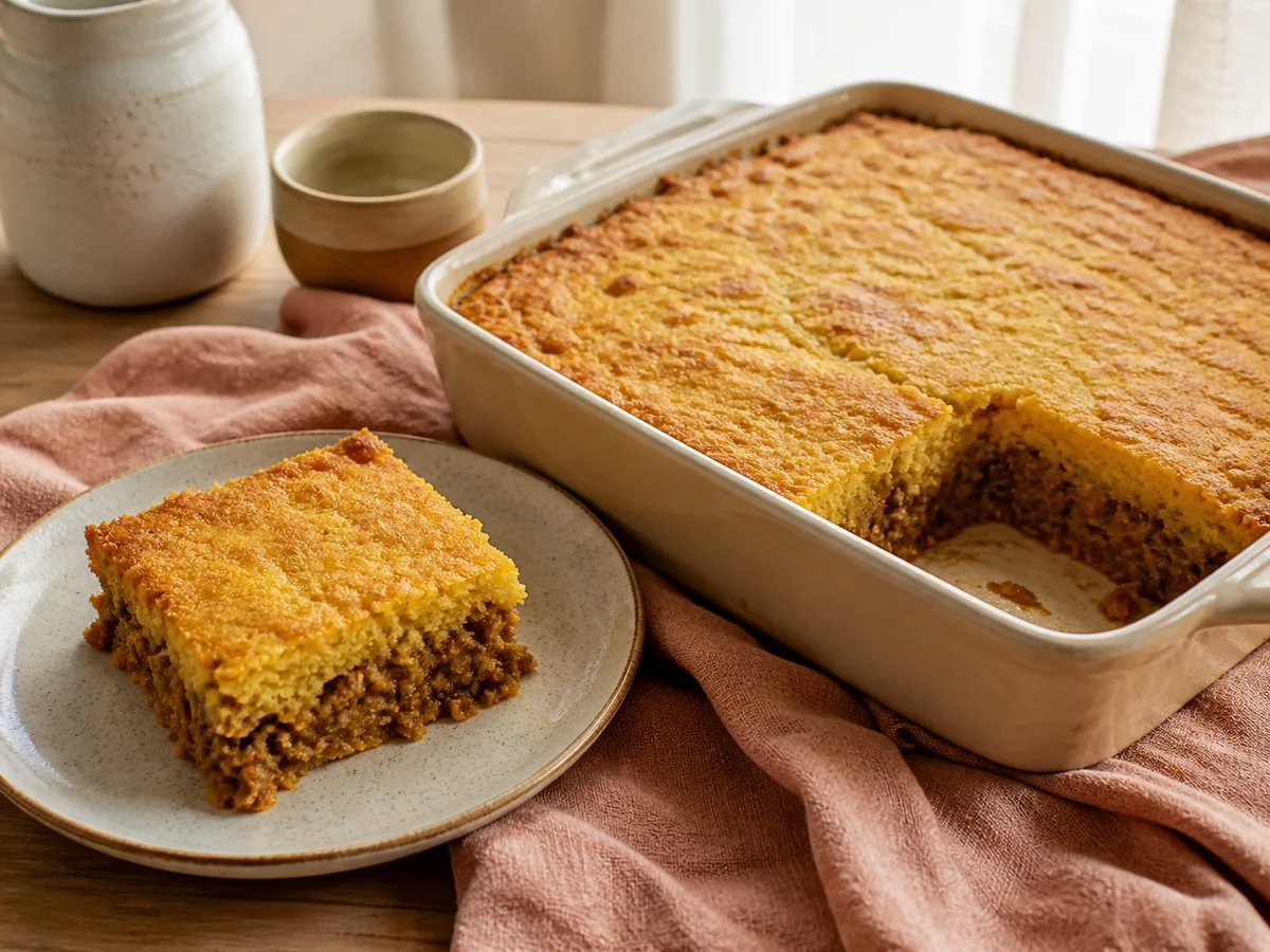 “Beef” Tamale Casserole
