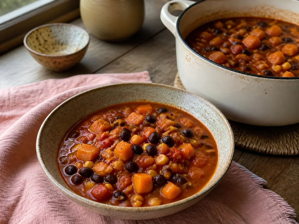 Black Bean & Sweet Potato Freezer Chili