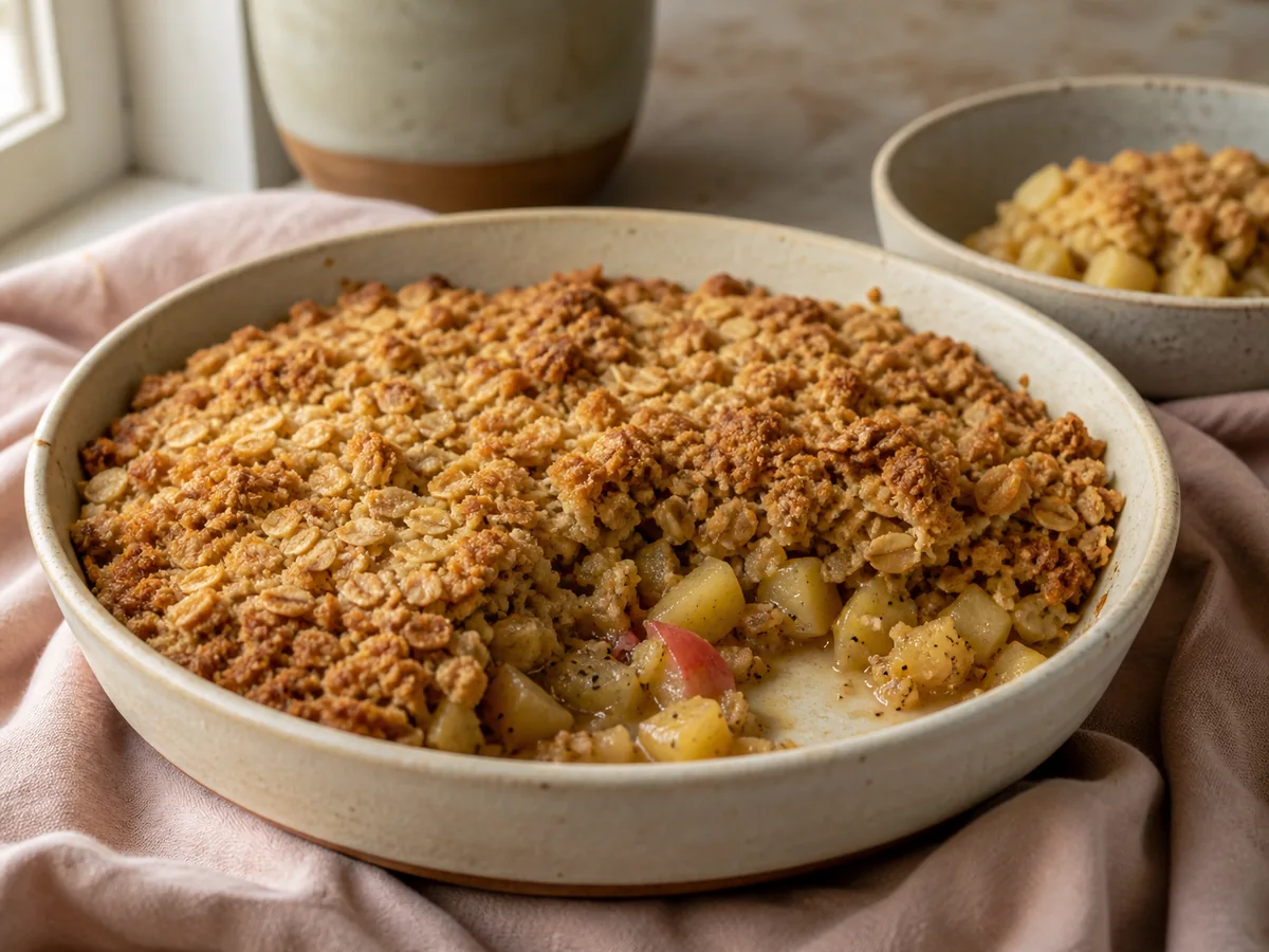Cardamom Apple & Chia Fruit Crisp