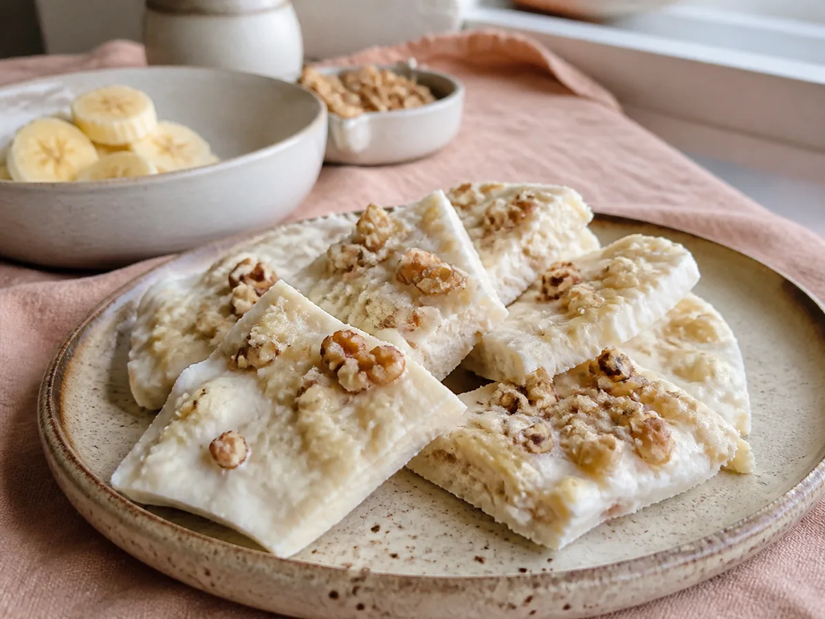 Cardamom Banana & Walnut Frozen Yogurt Bark