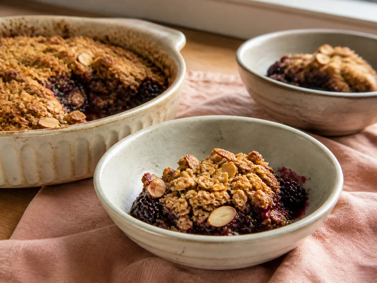 Cardamom Blackberry & Almond Fruit Crisp