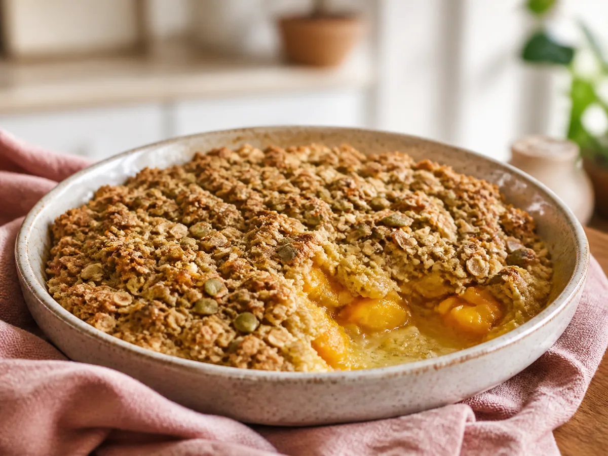 Cardamom Mango & Pumpkin Seed Fruit Crisp