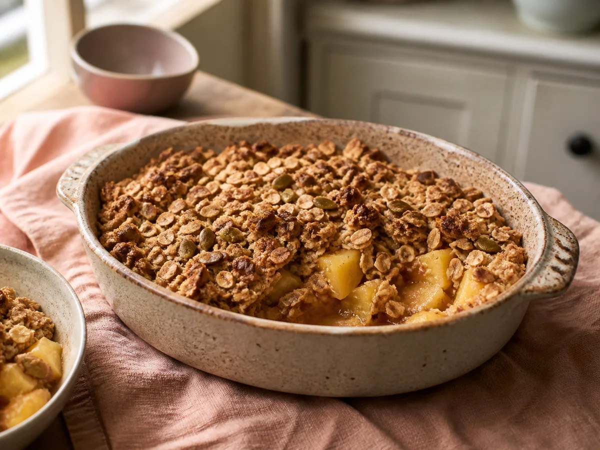Cardamom Pineapple & Pumpkin Seed Fruit Crisp