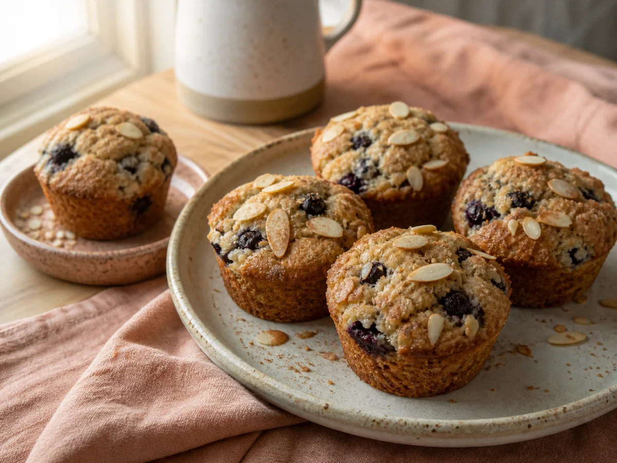 Cinnamon Blueberry & Almond Muffins