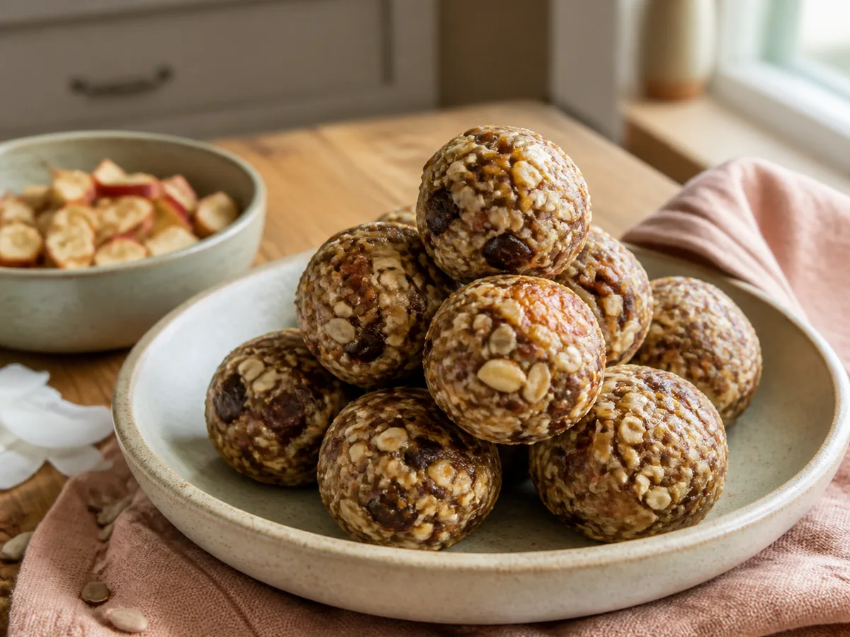 Coconut Apple & Flax Snack Bites