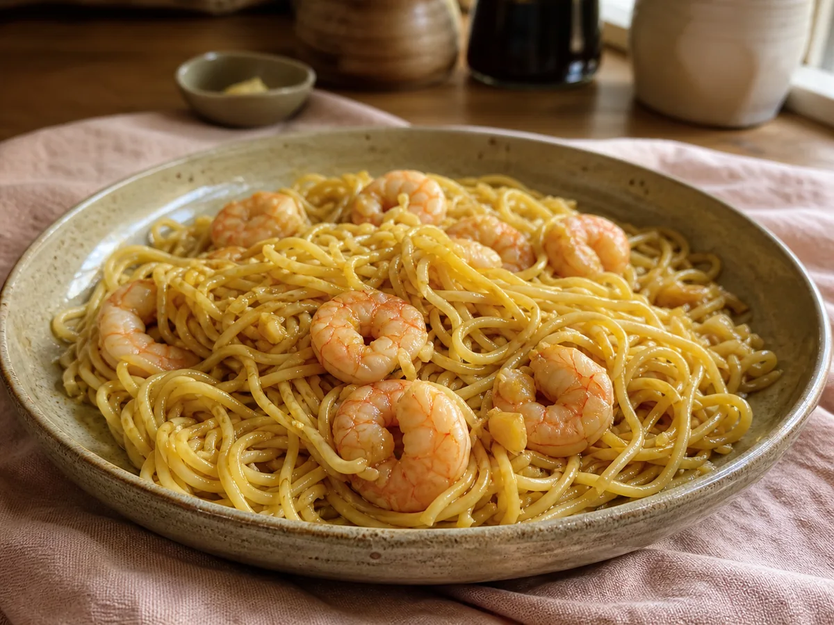 'Dragon prawn' noodles