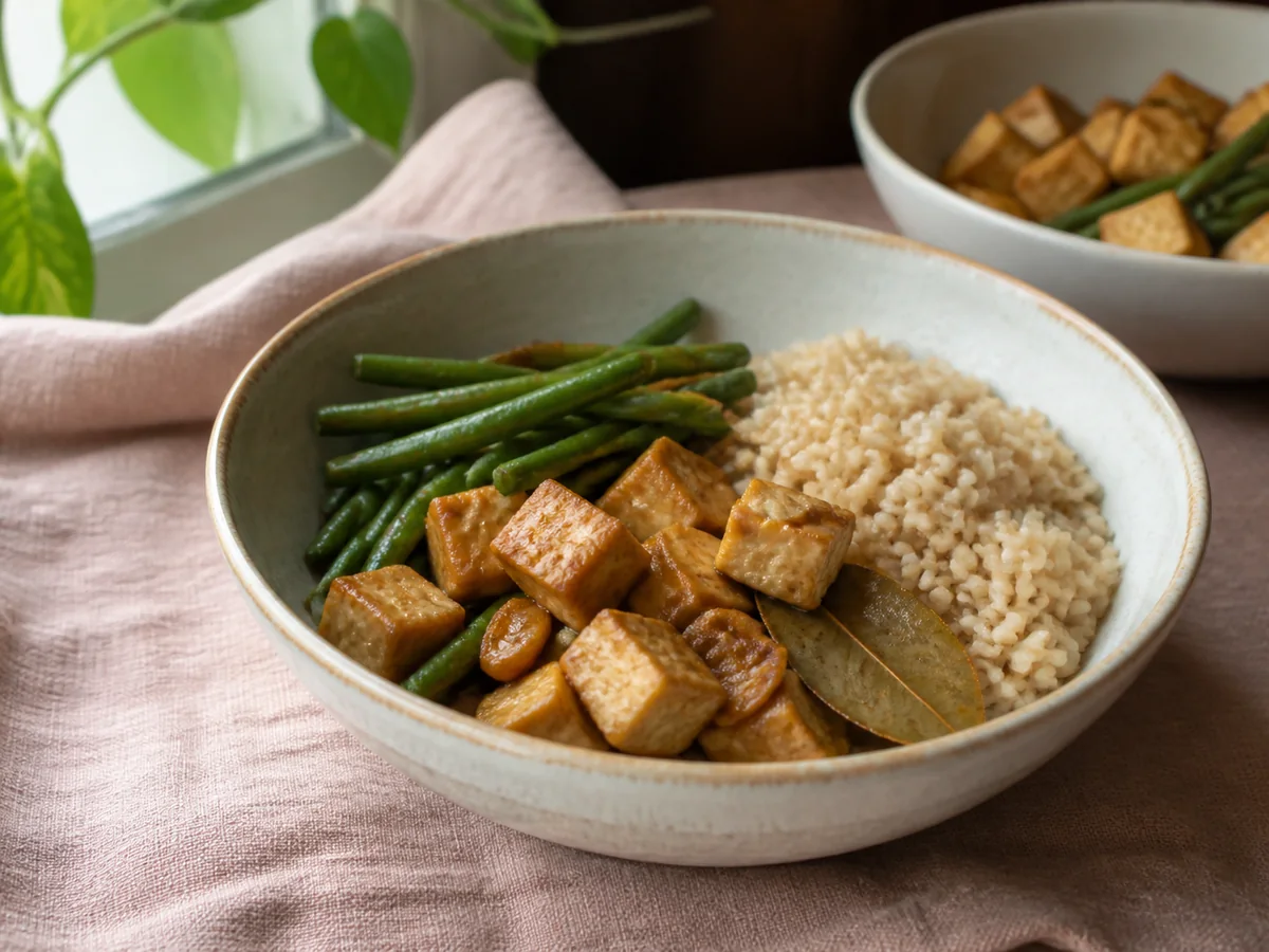 Filipino-Inspired Tofu Adobo Vegetable Bowls