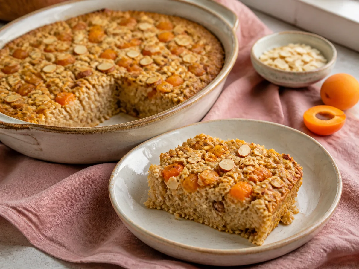 Lemon Apricot & Almond Baked Oats