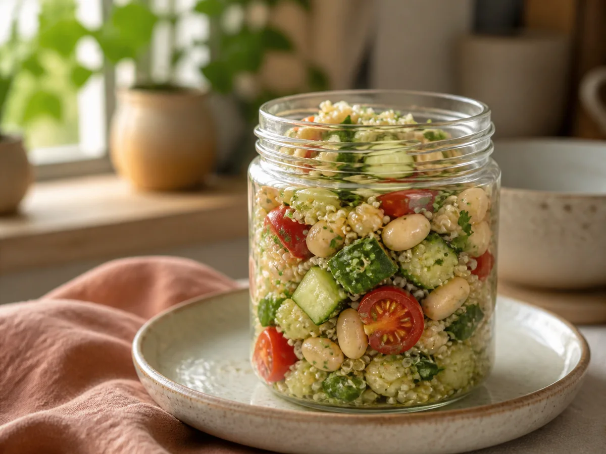 Mediterranean Quinoa & White Bean Jars