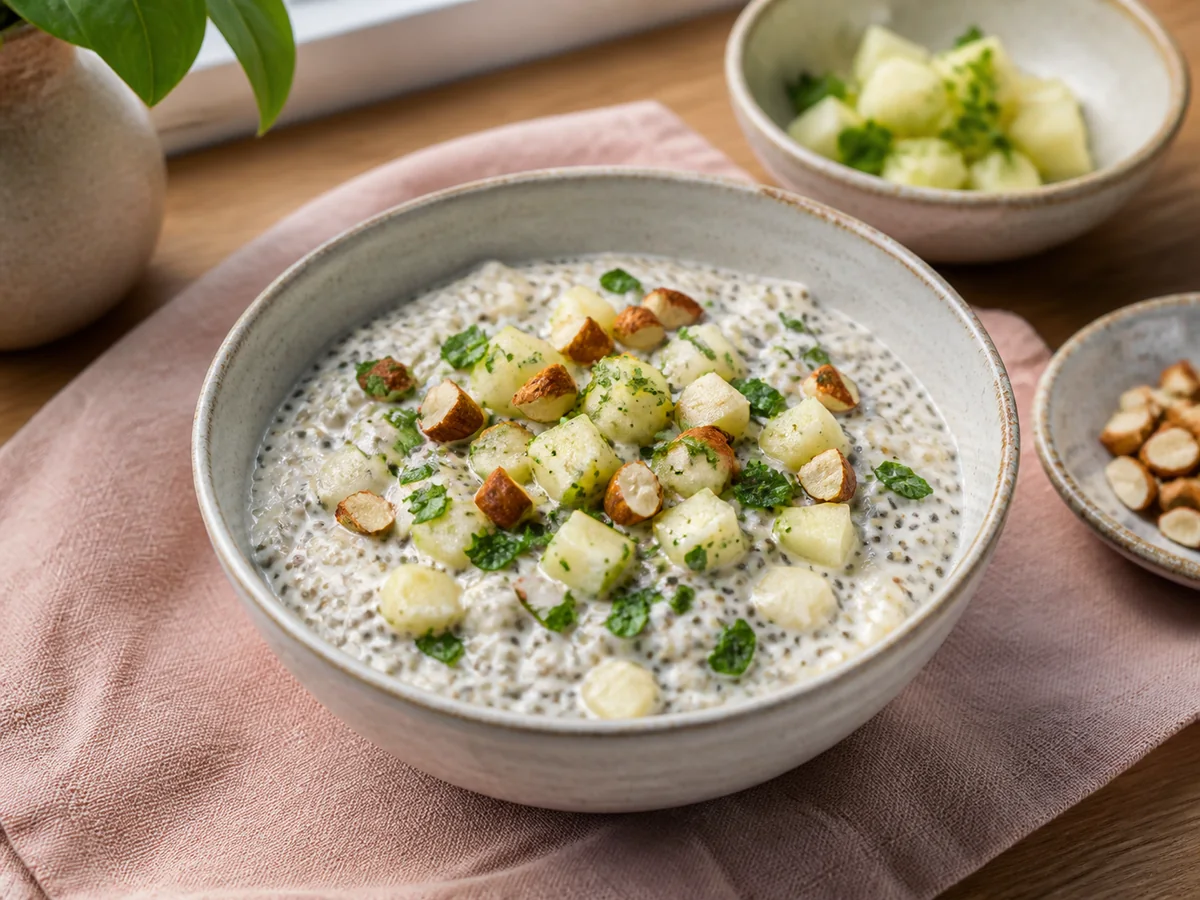 Mint Apple & Almond Chia Pudding