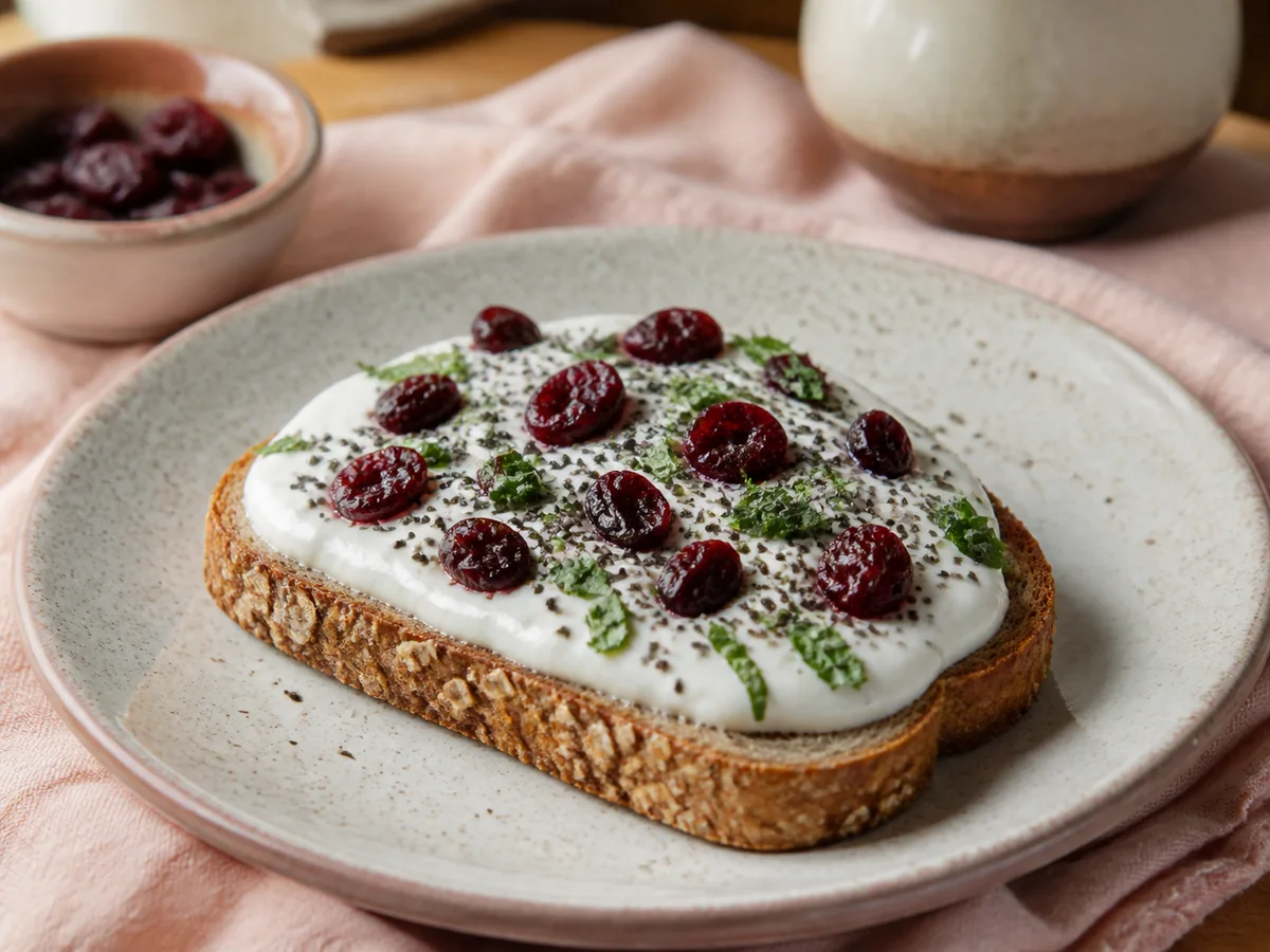 Mint Cranberry & Chia Breakfast Toast