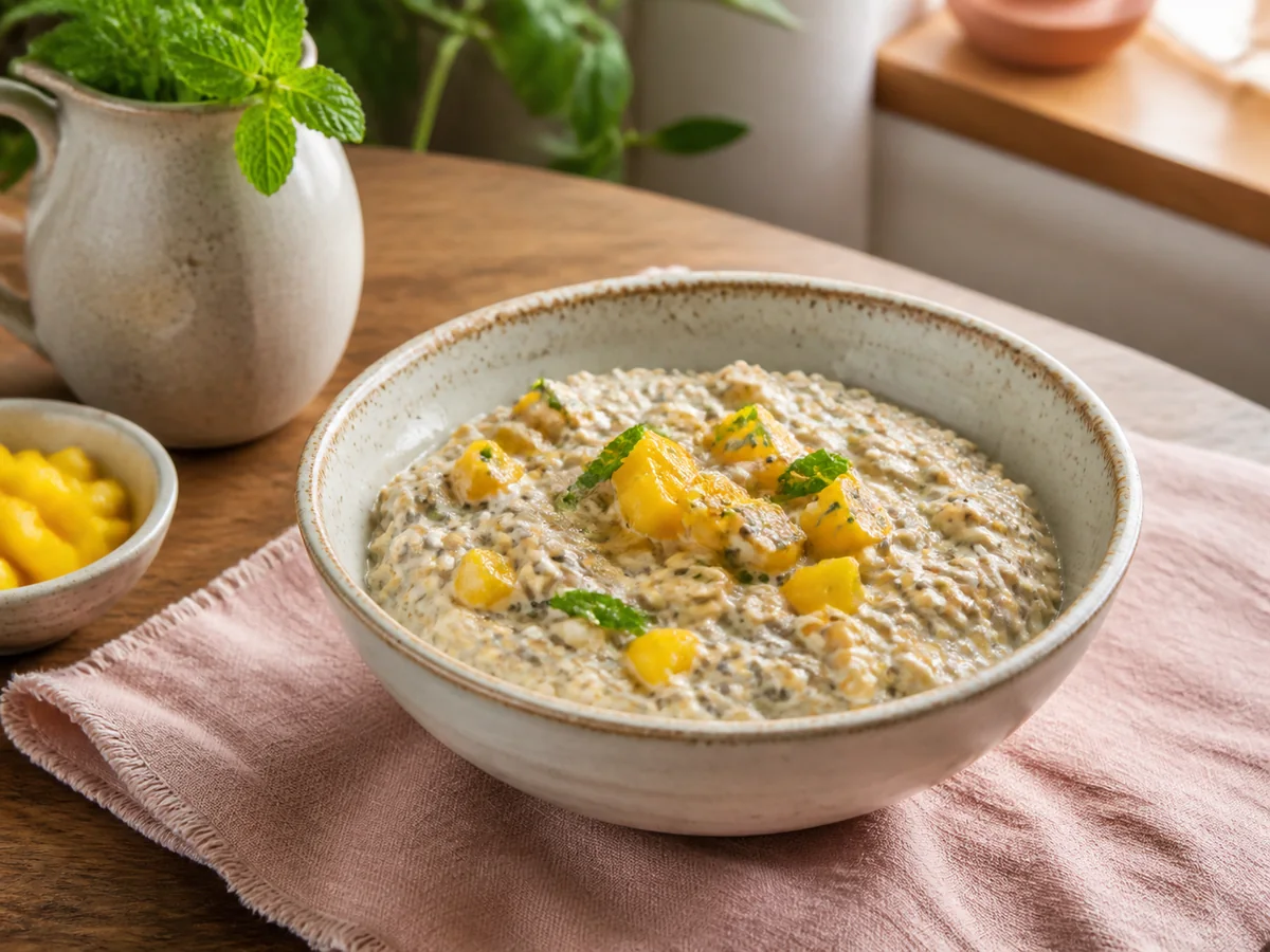 Mint Mango & Chia Overnight Oats
