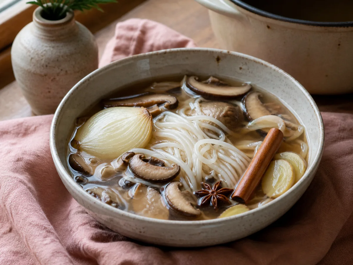 Mushroom Pho-Inspired Noodle Soup