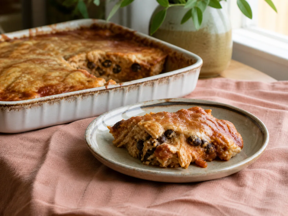 "Pantry Raid" Chicken Enchilada Casserole
