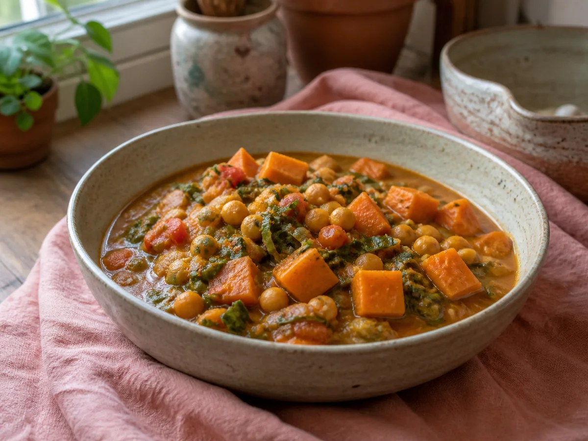 Peanut Sweet Potato & Chickpea Stew