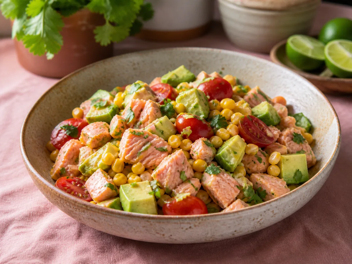 Salmon, Avocado & Corn Salad
