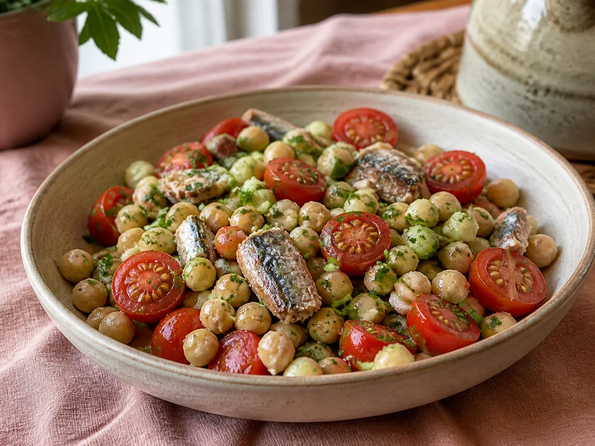Sardine, Chickpea & Tomato Salad