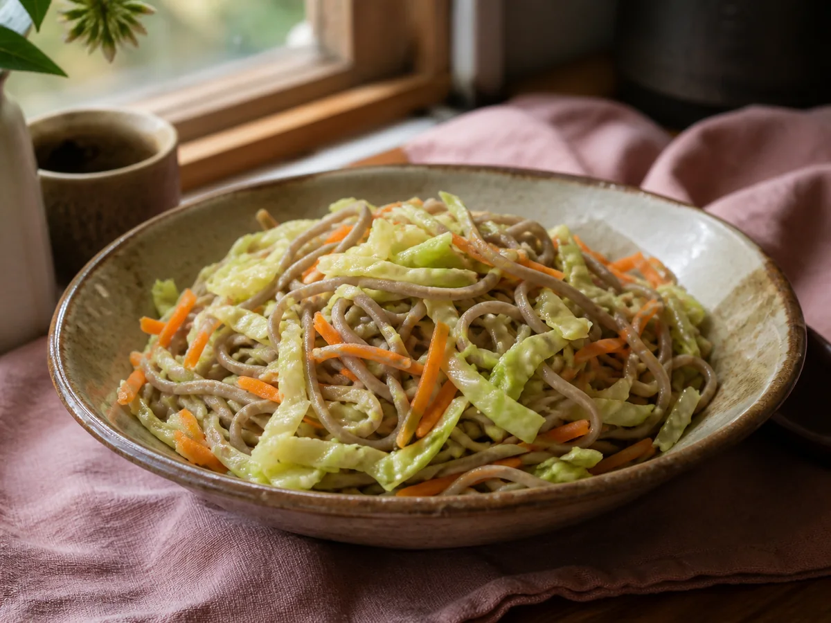Sesame Soba & Cabbage Noodles
