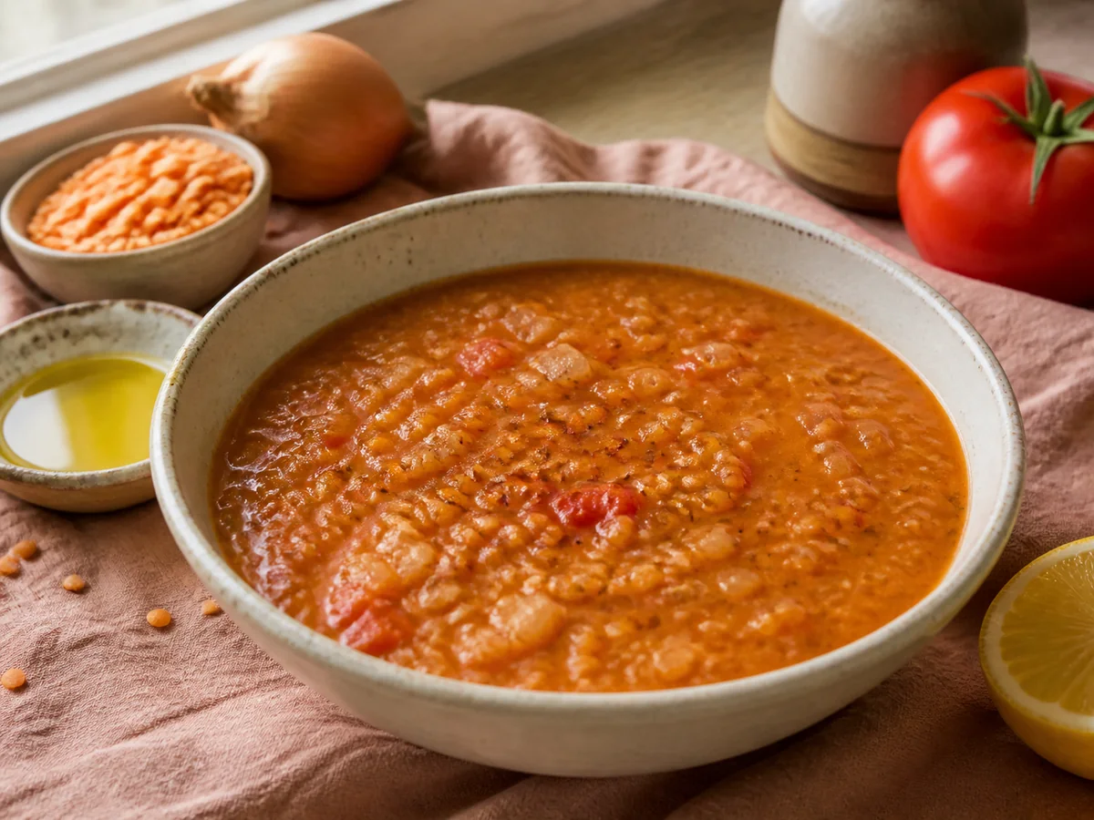 Spicy Red Lentil Tomato Soup