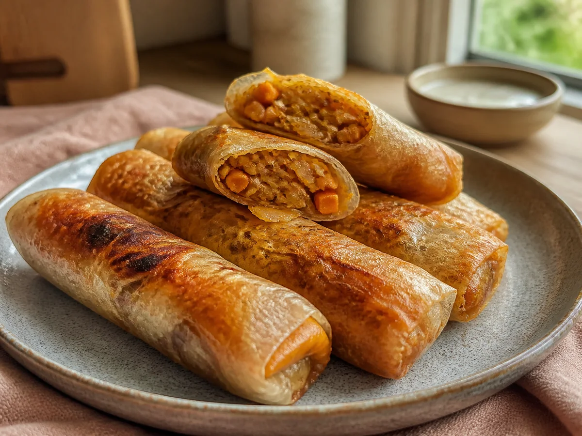 {Sweet Chili} Roasted Sweet Potato Spring Rolls